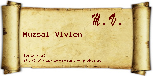 Muzsai Vivien névjegykártya