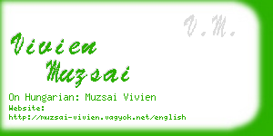 vivien muzsai business card